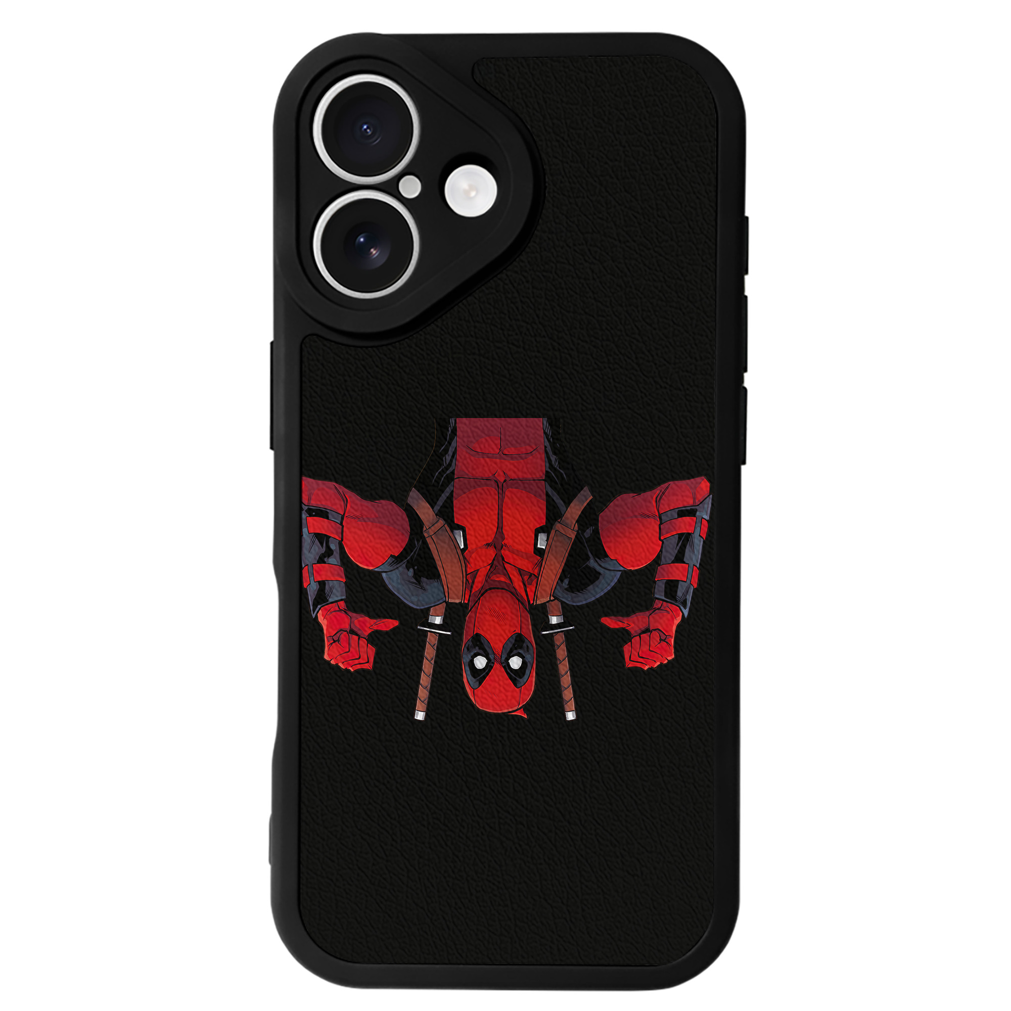 （画像用） Deadpool デッドプール 【iPhone 16シリーズ対応】シリコンスマホケース（レザー調） 材質：シリコン